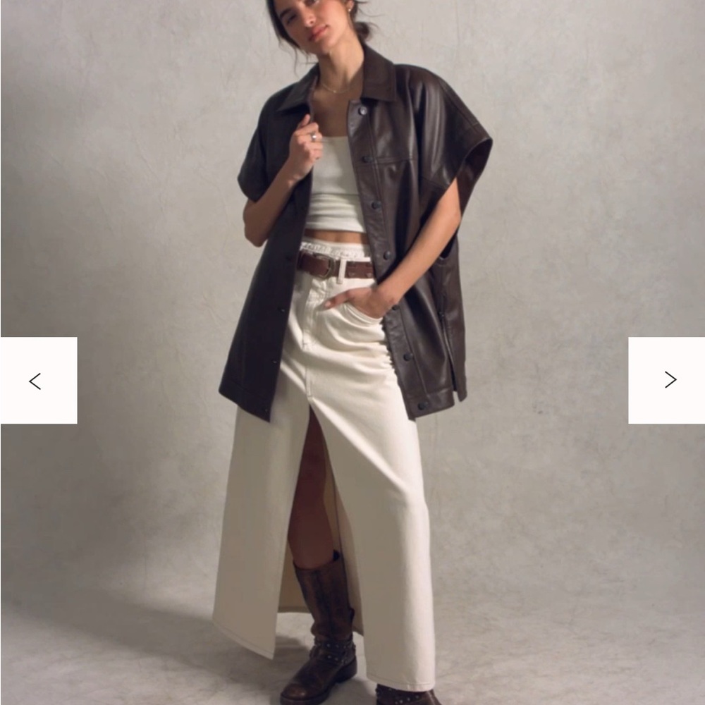 We The Free come as you are denim maxi skirt in wisp clean girl old money style